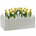 Invernaculo 10.5 x 25.5 x 10.5 in. Vinyl Planter Box Garden Bed Flower Pot White IN3171954